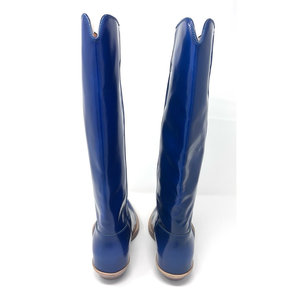 CHLOÉ Nellie Tall Western Boots Majestic Blue Sz 6/EU36 Festival Runway BrandNEW - Picture 6 of 15